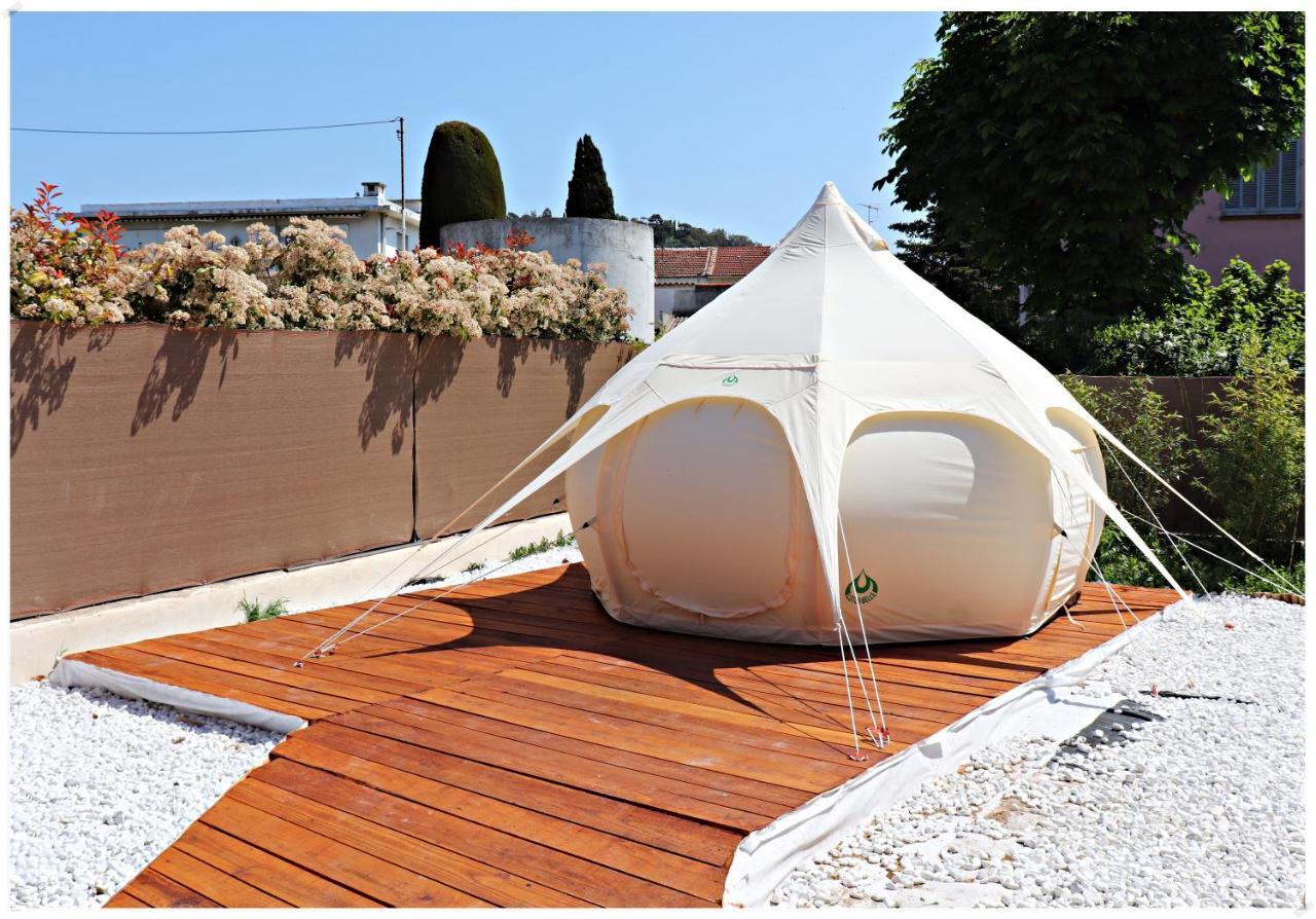 Superbe Glamping Avec Terrasse Privative 5Min Mer Cannes Exterior foto